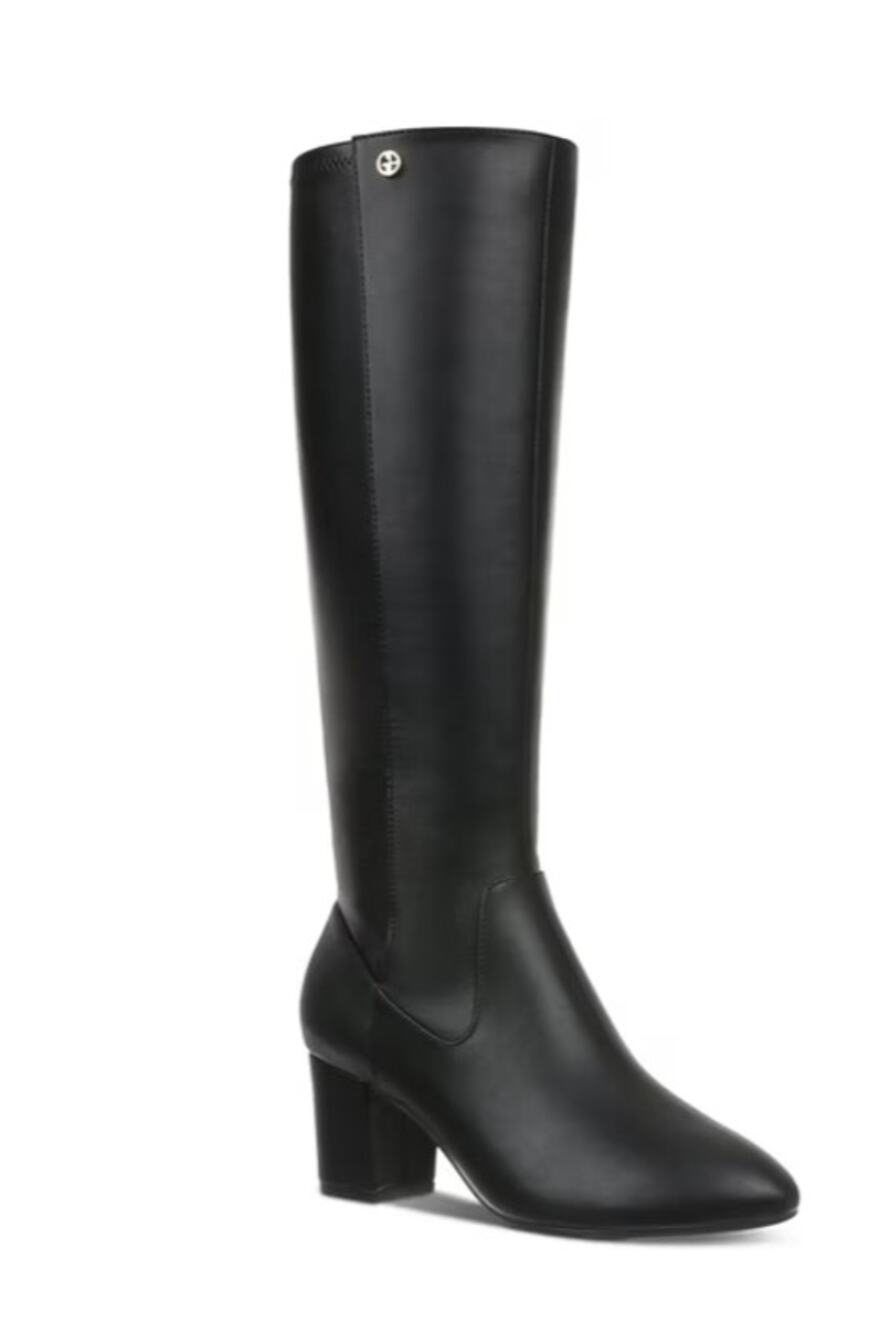 Giani Bernini Boots Size 6 Black Maylyneep Heel Knee High Block Memory Foam Tall - Picture 1 of 10
